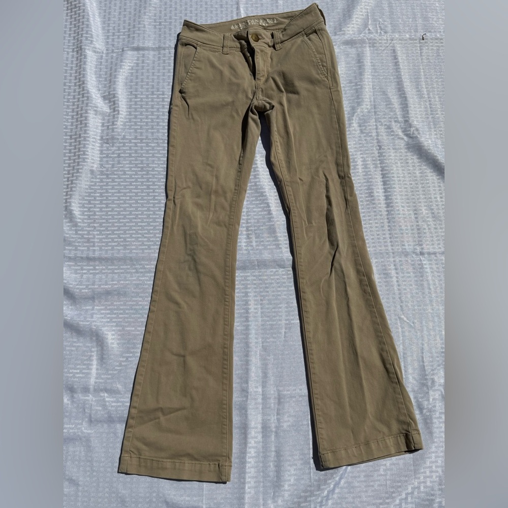 Size 2 Khaki Kick Boot Super Stretch American Eagle Outfitters